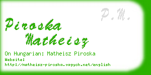 piroska matheisz business card
